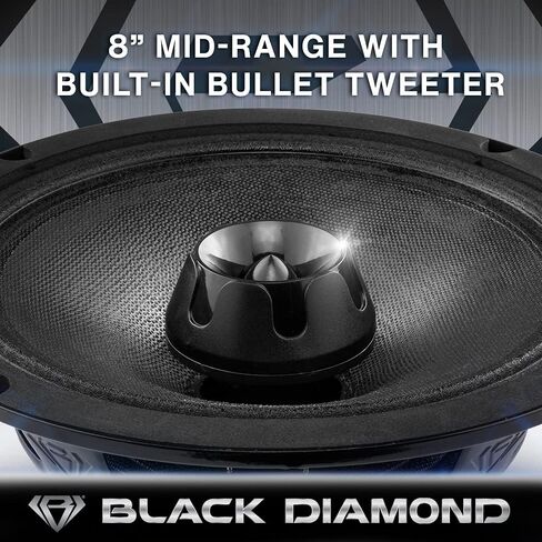 BLACK DIAMOND Dia-XT6 6.5" 2-Ways MidRange Loudspeaker with Built-in Bullet Tweeter 4-Ohm 450 Watts (1 Speaker) in Kuwait
