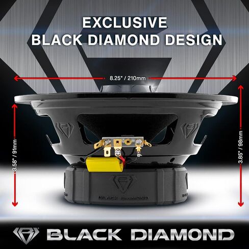 BLACK DIAMOND Dia-XT6 6.5" 2-Ways MidRange Loudspeaker with Built-in Bullet Tweeter 4-Ohm 450 Watts (1 Speaker) in Kuwait