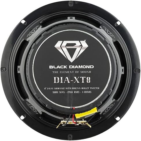 BLACK DIAMOND Dia-XT6 6.5" 2-Ways MidRange Loudspeaker with Built-in Bullet Tweeter 4-Ohm 450 Watts (1 Speaker) in Kuwait