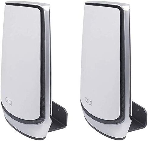 حامل تثبيت على الحائط VOMENC Orbi WiFi 6 متوافق مع Orbi Ultra(RBK850)(RBK852)(RBK853)/(RBS750)(RBS751)(RBK752)(960/860 Series)/(AX5700)(AX6000) نظام NETGEAR Orbi Mesh WiFi 6( 2 باكاك) in Kuwait