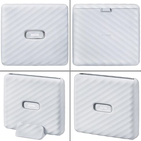 Fujifilm Instax Link Wide Printer Ash White + Twin Pack Film + Cloth in Saudi Arabia