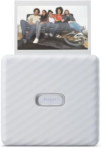 Fujifilm Instax Link Wide Printer Ash White + Twin Pack Film + Cloth in Saudi Arabia