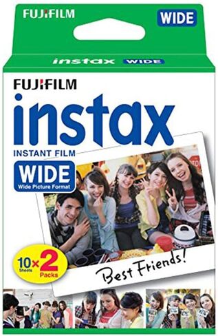 Fujifilm Instax Link Wide Printer Ash White + Twin Pack Film + Cloth in Saudi Arabia
