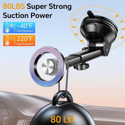 for iPhone MagSafe Car Mount【 Windshield + Vent + Dash 】Window Magnetic Phone Holder Car Magsafe Accessories【20 Magnets+ Suction Cup】for iPhone 15,14,13,12,Pro,Max/Plus/Mini MagSafe Phone mount Case in Saudi Arabia
