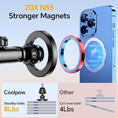 for iPhone MagSafe Car Mount【 Windshield + Vent + Dash 】Window Magnetic Phone Holder Car Magsafe Accessories【20 Magnets+ Suction Cup】for iPhone 15,14,13,12,Pro,Max/Plus/Mini MagSafe Phone mount Case in Saudi Arabia