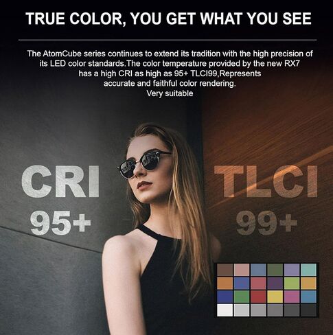 مصباح Atomcube RX7 18W 5.9 بوصة جيب RGBWW LED (مع ناشر) - شبكة جديدة، التحكم في التطبيق حتى 65535 جهازًا، DMX512، 15 سيناريو محدد مسبقًا، 5 FX مخصص، 2500K~8500K، CRI95+، TLCI99 in Kuwait