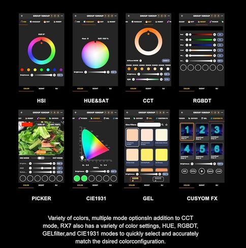 مصباح Atomcube RX7 18W 5.9 بوصة جيب RGBWW LED (مع ناشر) - شبكة جديدة، التحكم في التطبيق حتى 65535 جهازًا، DMX512، 15 سيناريو محدد مسبقًا، 5 FX مخصص، 2500K~8500K، CRI95+، TLCI99 in Kuwait