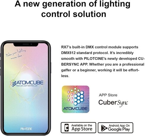 مصباح Atomcube RX7 18W 5.9 بوصة جيب RGBWW LED (مع ناشر) - شبكة جديدة، التحكم في التطبيق حتى 65535 جهازًا، DMX512، 15 سيناريو محدد مسبقًا، 5 FX مخصص، 2500K~8500K، CRI95+، TLCI99 in Kuwait
