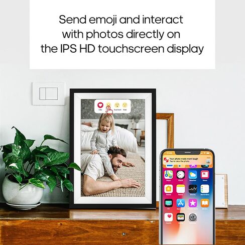 إطار صورة رقمي 64 جيجابايت، إطار صور رقمي 10.1 بوصة 1280x800 IPS HD يعمل باللمس واي فاي، سلس للغاية، إعداد سهل لمشاركة الصور أو الفيديو عن بعد، هدية للأم والأب والصديق والعائلة in Kuwait