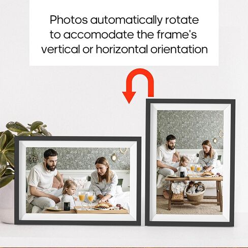 إطار صورة رقمي 64 جيجابايت، إطار صور رقمي 10.1 بوصة 1280x800 IPS HD يعمل باللمس واي فاي، سلس للغاية، إعداد سهل لمشاركة الصور أو الفيديو عن بعد، هدية للأم والأب والصديق والعائلة in Kuwait