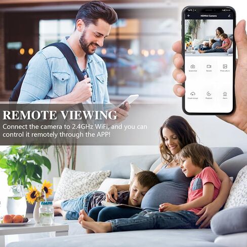 WiFi USB Charger Hidden Camera,1080P Mini Video Recording, Motion Detection, APP Remote View - Indoor Security Spy Camera with 5-Port USB Charging Station, Secret Nanny Cam for Home/Office, No Audio in Saudi Arabia