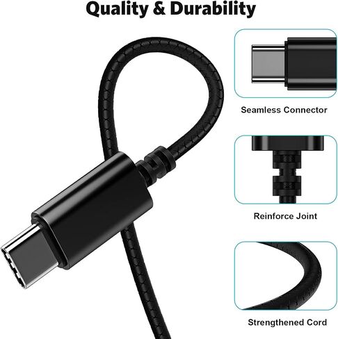 سماعة رأس USB C، سماعات أذن سلكية من COOYA USB من النوع C، سماعات أذن مغناطيسية بخاصية إلغاء الضوضاء داخل الأذن + ميكروفون لهاتف iPhone 15 Pro Max iPad 10 Samsung Galaxy S23 FE S22 Ultra A54 S21 S20 Pixel 8 7a OnePlus in Kuwait