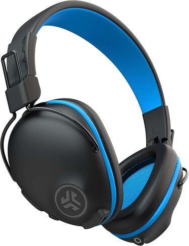 JLab JBuddies Pro Wireless Over-Ear Kids Headphones, 35+ Hour Battery Life, Built-in Volume Regulators for Safety, Share Mode, Folding, Adjustable, Noise Isolation, with Mic, Blue in Saudi Arabia