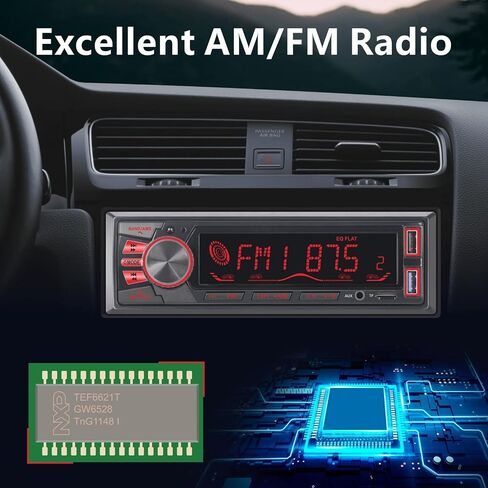 LXKLSZ Car Stereo Bluetooth Single Din LCD Audio Radio with Brightness Adjustment APP Control MP3 Player Supports Hands Free Calling AM/FM Radio AUX Input TF/EQ/USB Fast Charging Radio Receiver in Saudi Arabia