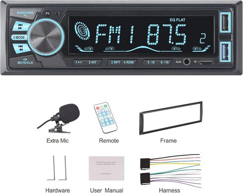 LXKLSZ Car Stereo Bluetooth Single Din LCD Audio Radio with Brightness Adjustment APP Control MP3 Player Supports Hands Free Calling AM/FM Radio AUX Input TF/EQ/USB Fast Charging Radio Receiver in Saudi Arabia