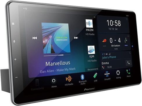 Pioneer DMH-WT86NEX 1-DIN 10.1" Car Stereo, Wired and Wireless Apple CarPlay/Android Auto, Adjustable Angle Floating Touchscreen, Maestro & SiriusXM Ready, HD Radio, Bluetooth, Hi-Res Audio USB Input in Saudi Arabia