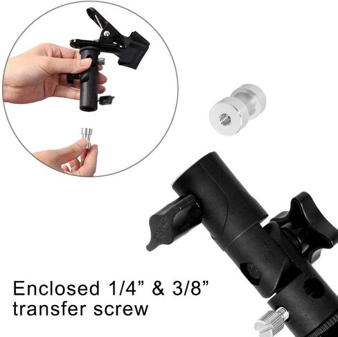 Selens 2 Pack Photography Reflector Clamp Holder Speedlite Hot Shoe Bracket | with 1/4"" & 3/8"" Screw Mount with Photo Studio Light Stand, Lighting Umbrella Reflector in Kuwait