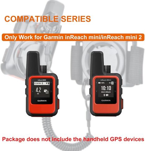 حبل حقيبة الظهر iGuerburn لجهاز Garmin المحمول GPS inReach/eTrex/Rino/Alpha/Oregon/GPSMAP Series - محول تثبيت للعمود الفقري من Garmin مع سلك أمان in Kuwait