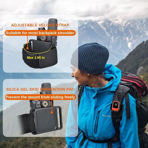 حبل حقيبة الظهر iGuerburn لجهاز Garmin المحمول GPS inReach/eTrex/Rino/Alpha/Oregon/GPSMAP Series - محول تثبيت للعمود الفقري من Garmin مع سلك أمان in Kuwait