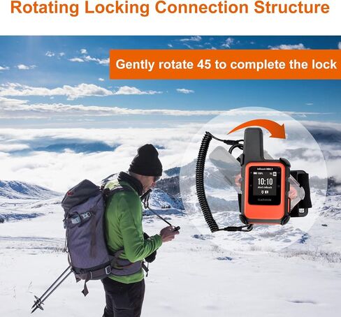 حبل حقيبة الظهر iGuerburn لجهاز Garmin المحمول GPS inReach/eTrex/Rino/Alpha/Oregon/GPSMAP Series - محول تثبيت للعمود الفقري من Garmin مع سلك أمان in Kuwait