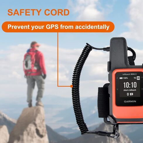 حبل حقيبة الظهر iGuerburn لجهاز Garmin المحمول GPS inReach/eTrex/Rino/Alpha/Oregon/GPSMAP Series - محول تثبيت للعمود الفقري من Garmin مع سلك أمان in Kuwait