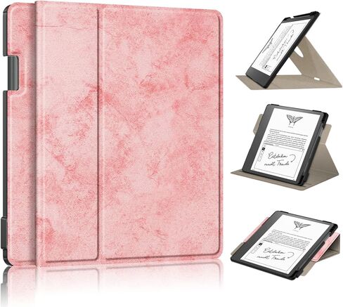 EpicGadget Smart Rotating Case Cover for Kindle Scribe 10.2" 2022 Swivel Stand Book Folding Folio Cover Auto Sleep/Wake with Pen Holder (Black) in Saudi Arabia