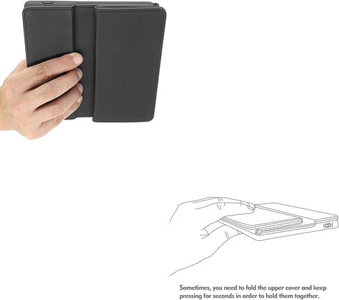 حافظة القارئ الإلكتروني لجهاز Kindle Oasis الجديد من الجيل العاشر - 2019 والجيل التاسع - إصدار 2017، غطاء جلدي من البولي يوريثان H01 - بني in Kuwait