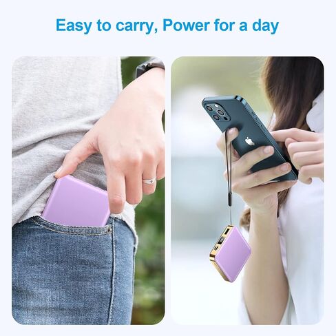 ummz Mini Portable Charger with Built-in 4 Cables，12000mAh Small Power Bank in Saudi Arabia