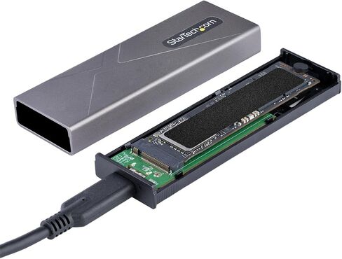 حاوية StarTech.com USB-C 10Gbps M.2 NVMe PCIe SSD - حافظة M.2 PCIe M-Key خارجية متينة من الألومنيوم بتصنيف IP67 - قراءة/كتابة بسرعة 1 جيجابايت/ثانية - تدعم 2230/2242/2260/2280 - متوافقة مع TB3 - Mac/ الكمبيوتر الشخصي (M2E1BRU31C) in Saudi Arabia