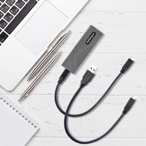 حاوية StarTech.com USB-C 10Gbps M.2 NVMe PCIe SSD - حافظة M.2 PCIe M-Key خارجية متينة من الألومنيوم بتصنيف IP67 - قراءة/كتابة بسرعة 1 جيجابايت/ثانية - تدعم 2230/2242/2260/2280 - متوافقة مع TB3 - Mac/ الكمبيوتر الشخصي (M2E1BRU31C) in Saudi Arabia