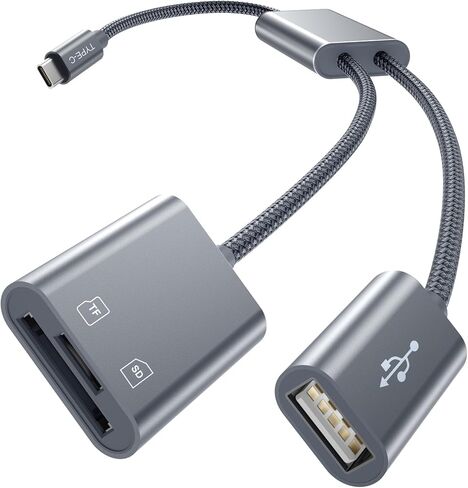 قارئ بطاقات Micro SD من Basesailor، محول بطاقة ذاكرة USB C TF، عارض صور من النوع C إلى SD لهاتف Apple iPhone 15، Android S23 S22 S21 A14 A54، Mac، Macbook Pro، iPad Air 4 5 Mini 6، الكمبيوتر الشخصي، الكمبيوتر المحمول، ملحقات الكاميرا in Kuwait