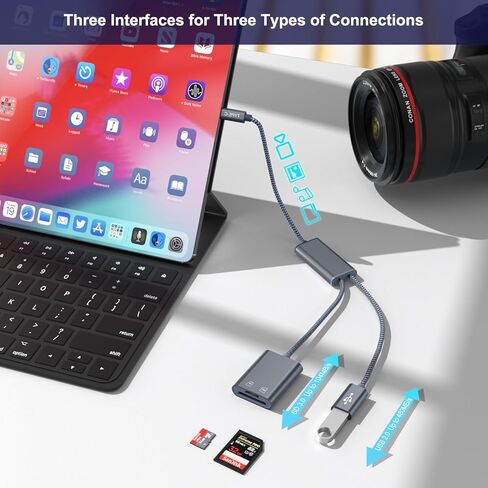 قارئ بطاقات Micro SD من Basesailor، محول بطاقة ذاكرة USB C TF، عارض صور من النوع C إلى SD لهاتف Apple iPhone 15، Android S23 S22 S21 A14 A54، Mac، Macbook Pro، iPad Air 4 5 Mini 6، الكمبيوتر الشخصي، الكمبيوتر المحمول، ملحقات الكاميرا in Kuwait