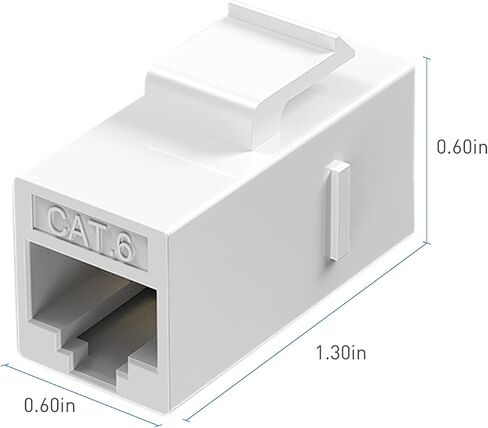 Tedgetal Cat6 Keystone Coupler RJ45 Ethernet Jack Insert 10 Pack Coupler Female to Female Inline Extender, Black in Kuwait