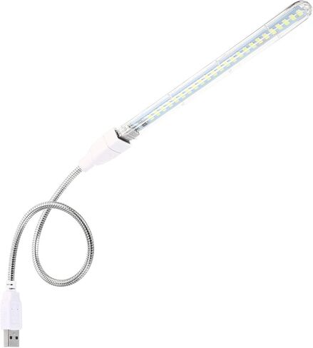 PATIKIL USB Night Light, 6W 24 Lamp Beads LED Light Stick with 35cm Male to Female Flexible Gooseneck Cable for Indoor Outdoor, White in Saudi Arabia