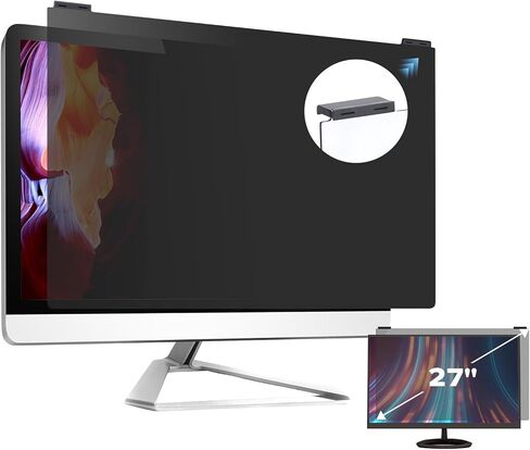 Verponity Computer Privacy Screen Filter 21.5 Inch, 9H Hardness Hanging Computer Screen Privacy Shield Compatible with 16:9 Widescreen Monitor, Eye Protection and Blue Light Blocks……… in Kuwait