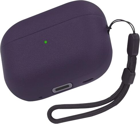 Nunwiza لـ AirPods Pro 2 غطاء حماية من جلد TPU غطاء حماية لكامل الجسم مع حبل لـ 2023 AirPods Pro الجيل الثاني (USB-C) أخضر صنوبر in Saudi Arabia