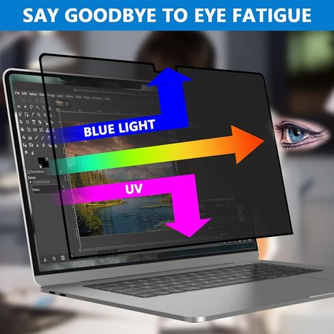 Halloive Privacy Screen MacBook pro 16 inch 2021,Removable Privacy Screen Filter for New MacBook Pro 16.2 inchs M1 Pro/Max (A2485),-Anti-Spy/Anti Fingerprint/Anti Blue Light/Anti-Glare/Bubble Free in Kuwait