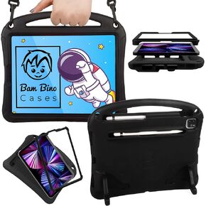 Bam Bino Space Suit Case for iPad Pro 12.9" 3rd/4th/5th/6th Generation (2018-2022) Models (Cosmic Black) - [Not for iPad Pro 12.9 1st/2nd Gen]