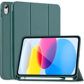 SIWENGDE for iPad 10th Generation Case 2022 with Pencil Holder, iPad 10.9 Inch Case [Support Touch ID] Flexible TPU Back Shell Smart Trifold Stand Protective Cover, Auto Wake/Sleep(Light Blue) in Kuwait