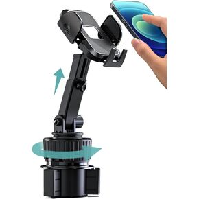 حامل أكواب السيارة من SEVEN SPARTA مع حامل هاتف قابل للتعديل، حامل هاتف خلوي ثابت متوافق مع iPhone Samsung Pixel وجميع الهواتف الذكية والحافظة السميكة in Kuwait