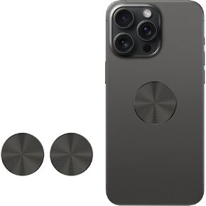 KISMER Magnetic Plate for Phone Mount 2 Pack Car Holder Metal Stickers Plate with 3M Adhesive (Compatible with Magnetic Mounts) Cd Pattern 1.26 Inch Round Universal, Grey