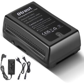 بطارية OTREST 13200 مللي أمبير على شكل V، BP-190WS 14.8 فولت 190 وات في الساعة بطارية ليثيوم أيون قابلة لإعادة الشحن مع شاحن مخرج D Tap وكابل لإضاءة LED لبث الفيديو متوافق مع كاميرا فيديو Sony BMPCC in Kuwait