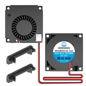 WINSINN 40mm Blower Fan 5V, 3D Printer Micro 5 Volt Fans Blower 4010 Dual Ball Bearing, with Air Guide Parts, 40mmx10mm 2PIN (Pack of 2Pcs)