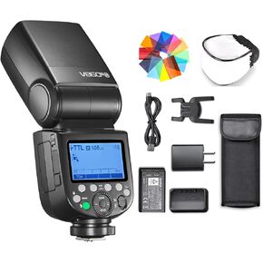 Godox V860III-N Flash for Nikon Camera Flash Speedlite Speedlight 7.2V/2600mAh Li-ion Battery, 2.4G Wireless HSS 1/8000 1.5s Recycle Time 10 Levels LED Modeling Light for Nikon (Upgraded V860II-N)