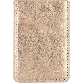 Phone Card Holder PU Leather Wallet Pocket Credit Card ID Case Pouch 3M Adhesive Sticker on iPhone Samsung Galaxy Android Smartphones (Bees)