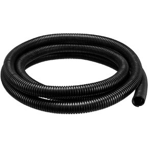 YXQ 5mm ID Split Wire Loom Corrugated Tubing 10M Length PE Plastic Bellows Pipe Hose Preservative Flexible Tube Black Protecto for Electric Conduit Liquid Cable Cover Sleeve