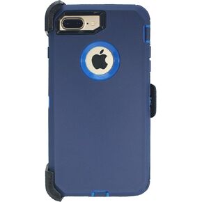 Hand-e Muscle Series Belt Clip Case for Apple iPhone 7 Plus/iPhone 8 Plus (5.5") 2-in-1 Protective Defender w Screen Protector & Holster & Kickstand/Shock & Drop & Dust Proof - Camouflage/Orange