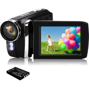 هيجومن كاميرا فيديو فل اتش دي 2.7 كيه 36.0 ميجابكسل لمدونات الفيديو لليوتيوب وتيك توك 2.8 انش بشاشة LCD للاطفال والمراهقين والطلاب والمبتدئين وكبار السن in Kuwait