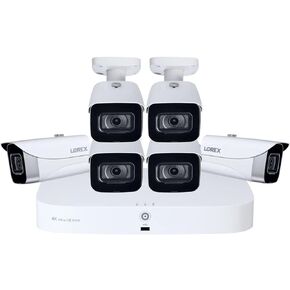 نظام كاميرا المراقبة Lorex Fusion 4K مع 2 تيرابايت NVR - نظام أمان منزلي سلكي 8 قنوات PoE مع 6 كاميرات معدنية - كشف الحركة، رؤية ليلية ملونة، مراقبة خارجية مقاومة للطقس in Kuwait