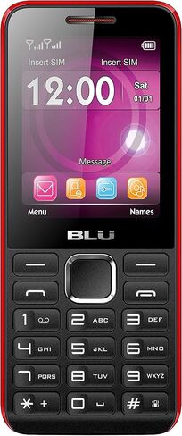 BLU Tank II T193 Unlocked GSM Dual-SIM Cell Phone w/Camera and 1900 mAh Big Battery - Unlocked Cell Phones - Retail Packaging (Red) in Kuwait